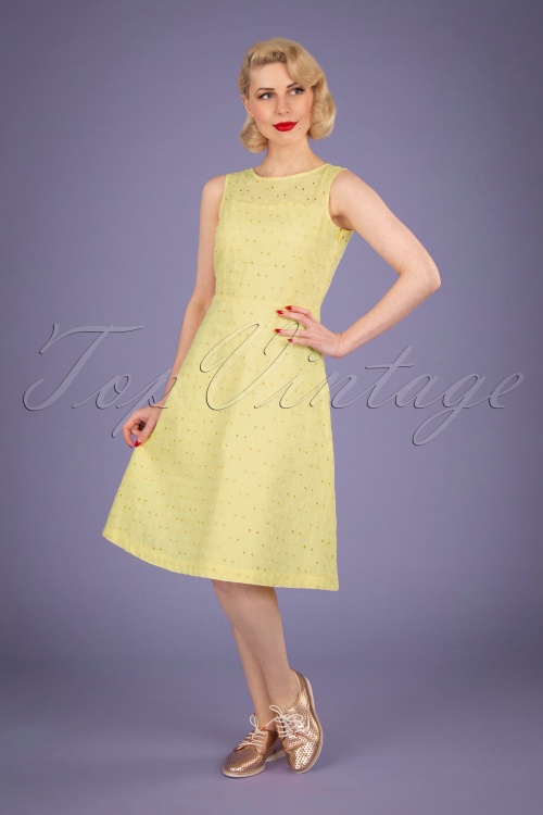 Mademoiselle YéYé - Irresistible jurk in zacht geel