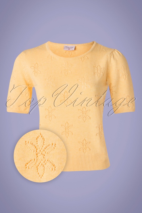 Topvintage Boutique Collection - 50s Bella Pullover in Yellow 2