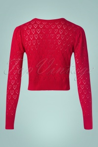 Topvintage Boutique Collection - 50s Mara Cardigan in Red 4
