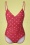 50s Summer Maria Dotted Swimsuit in Red