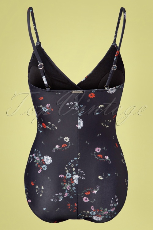 Vive Maria - 50s Dancing Flower Swimsuit in Black 2