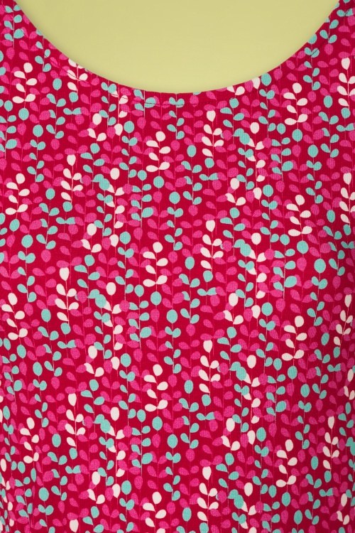 Lykka du Nord - Lucie Balloon Dress Années 60 en Rouge Rubis 3