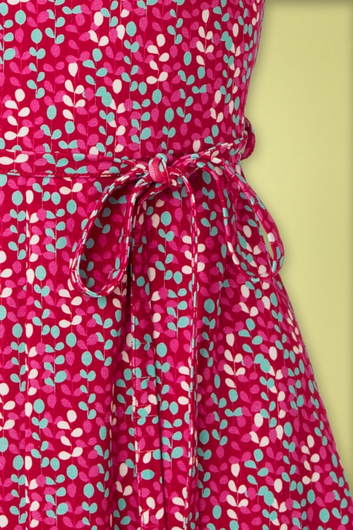 Lykka du Nord - Lucie Balloon Dress Années 60 en Rouge Rubis 4