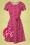 Lucie Balloon Dress Années 60 en Rouge Rubis