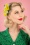 Alice Hairflower Années 50 en Jaune et Blanc