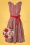 60s Swallowneck Sandglass Dress in Bella Frutta Duck Egg
