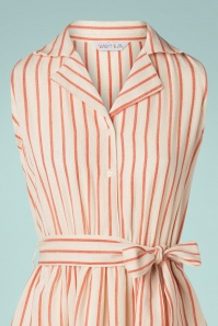 Compania Fantastica - Sita Stripes Swing Dress Années 50 en Sable 3