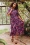 60s Gemmi Mono Rose Maxi Dress in Purple