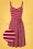 Summer Capri Stripes Dress Années 50 en Rouge
