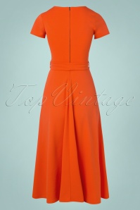 Vintage Chic for Topvintage - Yenna Midaxi Kleid in Orange 4