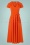 50s Yenna Midaxi Dress in Orange