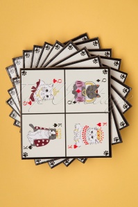 Collectif Clothing - 10 Pack Cat Croupier Coasters