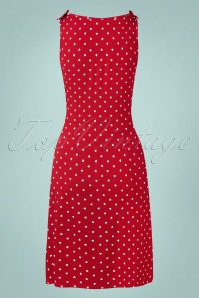 Topvintage Boutique Collection - 50s The Janice Hearts Dress in Red and White 4
