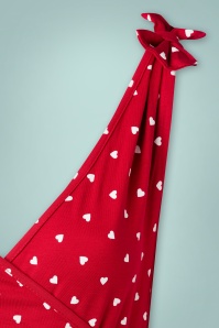 Topvintage Boutique Collection - 50s The Janice Hearts Dress in Red and White 3