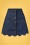 70s Smak Parlour Campus Skirt in Denim Blue