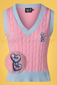 Bunny - Love Nope vesttop in roze