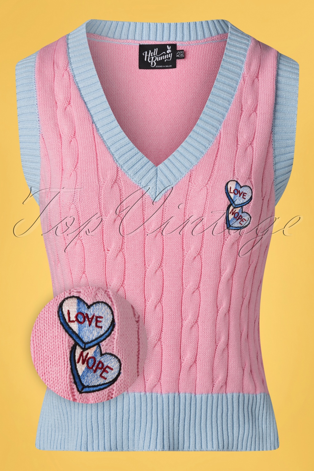 Pink All Over Bunnies Roll Neck Sweater