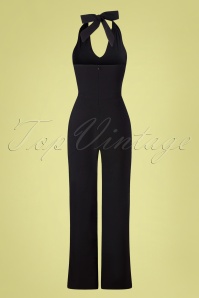 Vintage Chic for Topvintage - 70s Chelsey Halter Jumpsuit in Black 3