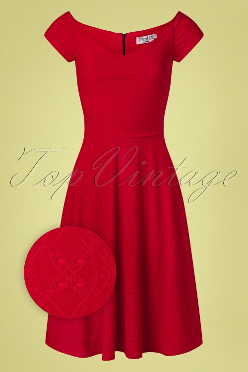Vintage Chic for Topvintage - Merle Floral Dots Swing-Kleid in Pastellblau