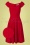 50s Merle Broderie Swing Dress in Red