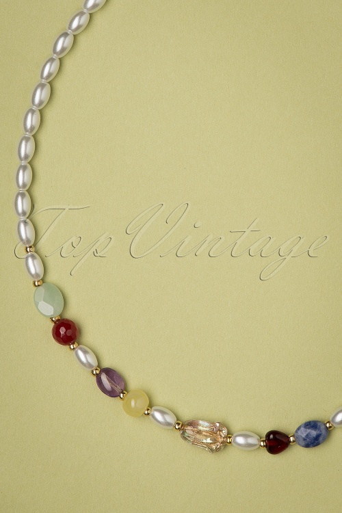 Urban Hippies - 70s Pearl Necklace in Multi 2