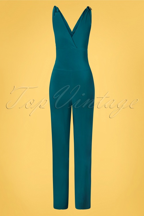 Vintage Chic for Topvintage - 70s Casey Jumpsuit in Petrol 2