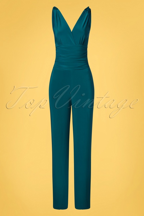 Vintage Chic for Topvintage - 70s Casey Jumpsuit in Petrol