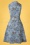 Queen Kerosin 40569 Denim Workwear Swing Dress Hawaii Flowerprint 20220419 604W