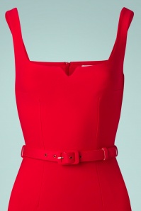 Zoe Vine - 50s Pandora Pencil Dress in Red 2