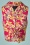 Hawaii Sleeveless Bow Tie Blouse Années 50 en Rouge