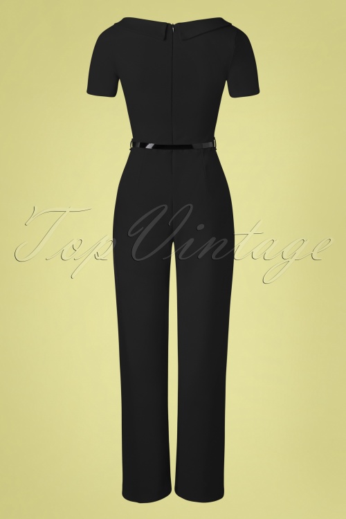 Vintage Chic for Topvintage - Shawny jumpsuit in zwart 4