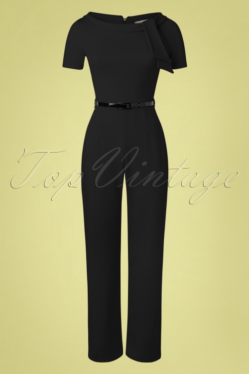Vintage Chic for Topvintage - Shawny jumpsuit in zwart
