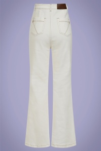 Bright and Beautiful - 70s Donna Jeans in Ivory 3
