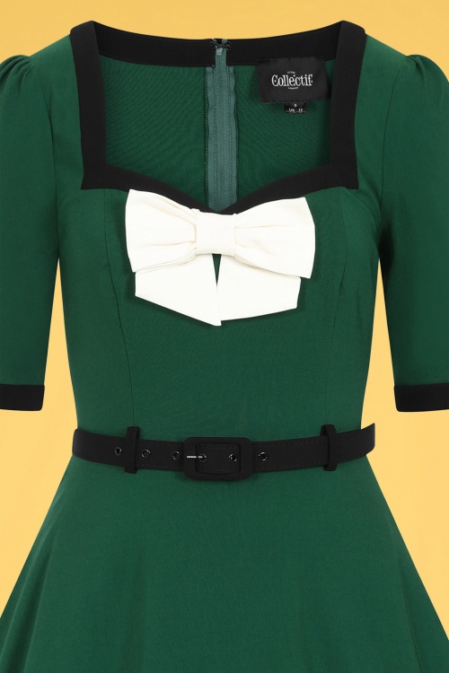 Collectif Clothing - 50s Sadie Swing Dress in Green 2