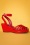 60s Jennifer Wedge Sandals in Red
