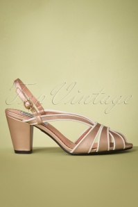 Lulu Hun - Lila sandalen met hoge hakken in rosé goud 4