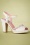 Melita High Heeled Sandals Années 50 en Blanc