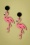 Boucles d'oreilles Flamingo Années 50 en Rose