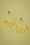 60s Flower Hoop Earrings in Yellow