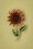 50s Sunflower Jessie Brooch in Orange 