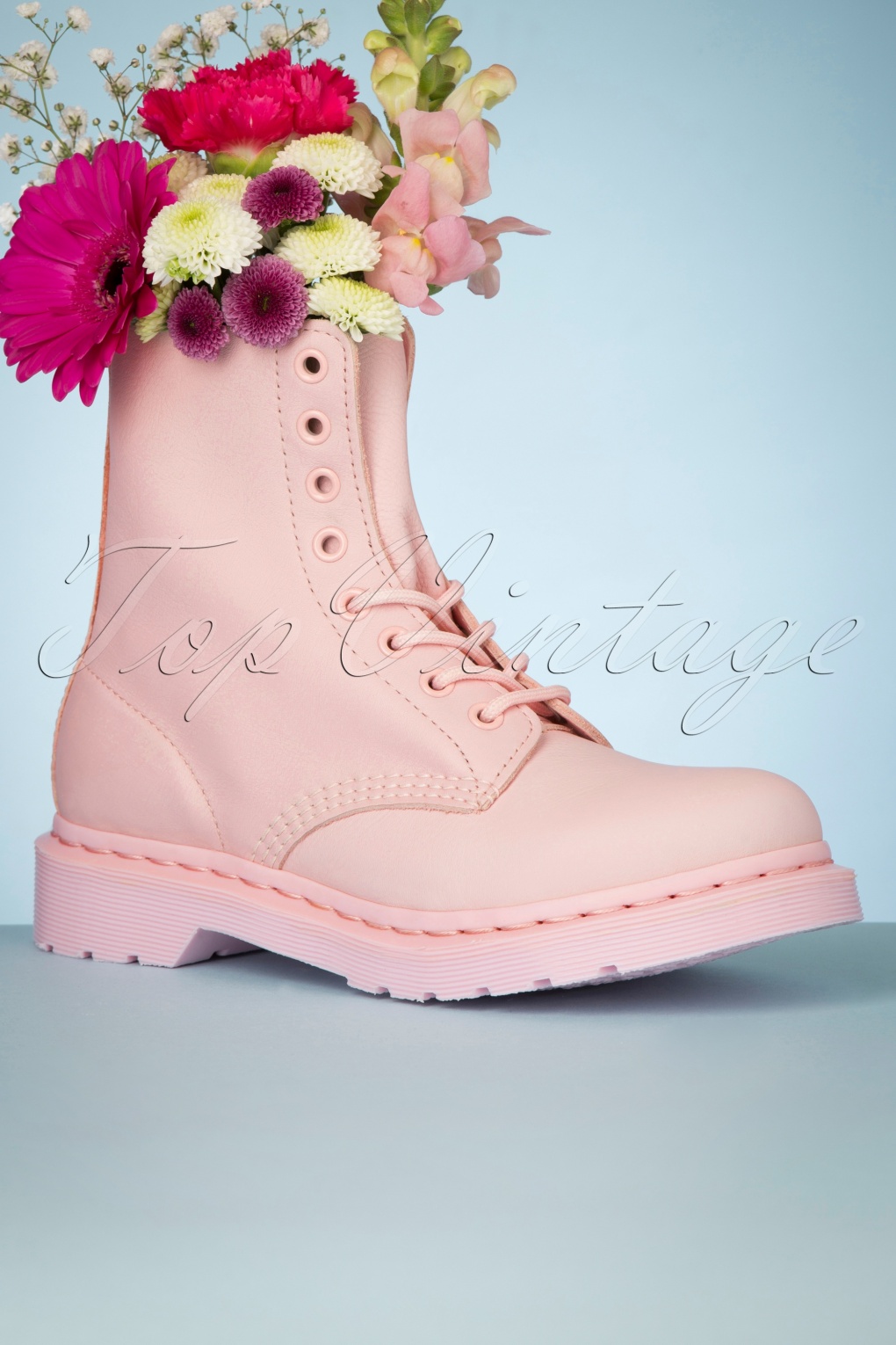 1460 Pascal Virginia Ankle Boots in Chalk Pink