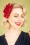 50s Shelley Hairflower in Red