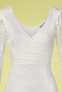 Vintage Chic for Topvintage - 50s Graziela Lace Pencil Dress in Ivory 2