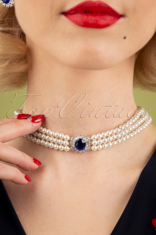 Princess Diana Necklace Blue Sapphire