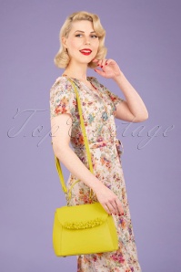 Lulu Hun - 50s Zoe Floral Bag in Vibrant Yellow 4