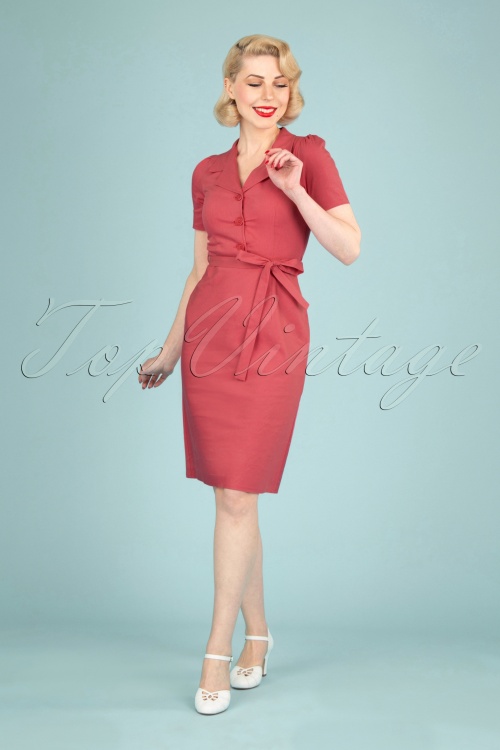 Very Cherry - Dita Delfino Denim Dress Années 60 en Bubblegum