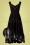 Sonoran Desert High-Low Maxi Dress Années 50 en Noir