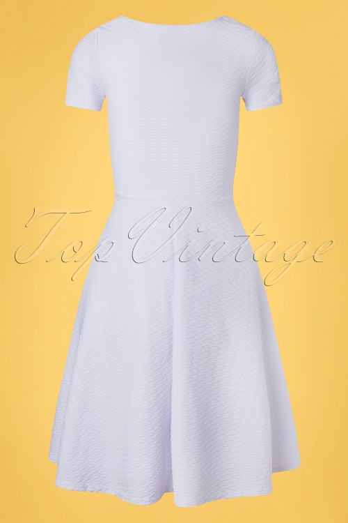 Vintage Chic for Topvintage - Laurie Jacquard Swing Dress Années 50 en Lilas Rêveur 2