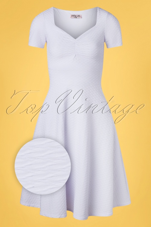 Vintage Chic for Topvintage - 50s Laurie Jacquard Swing Dress in Dreamy Lilac