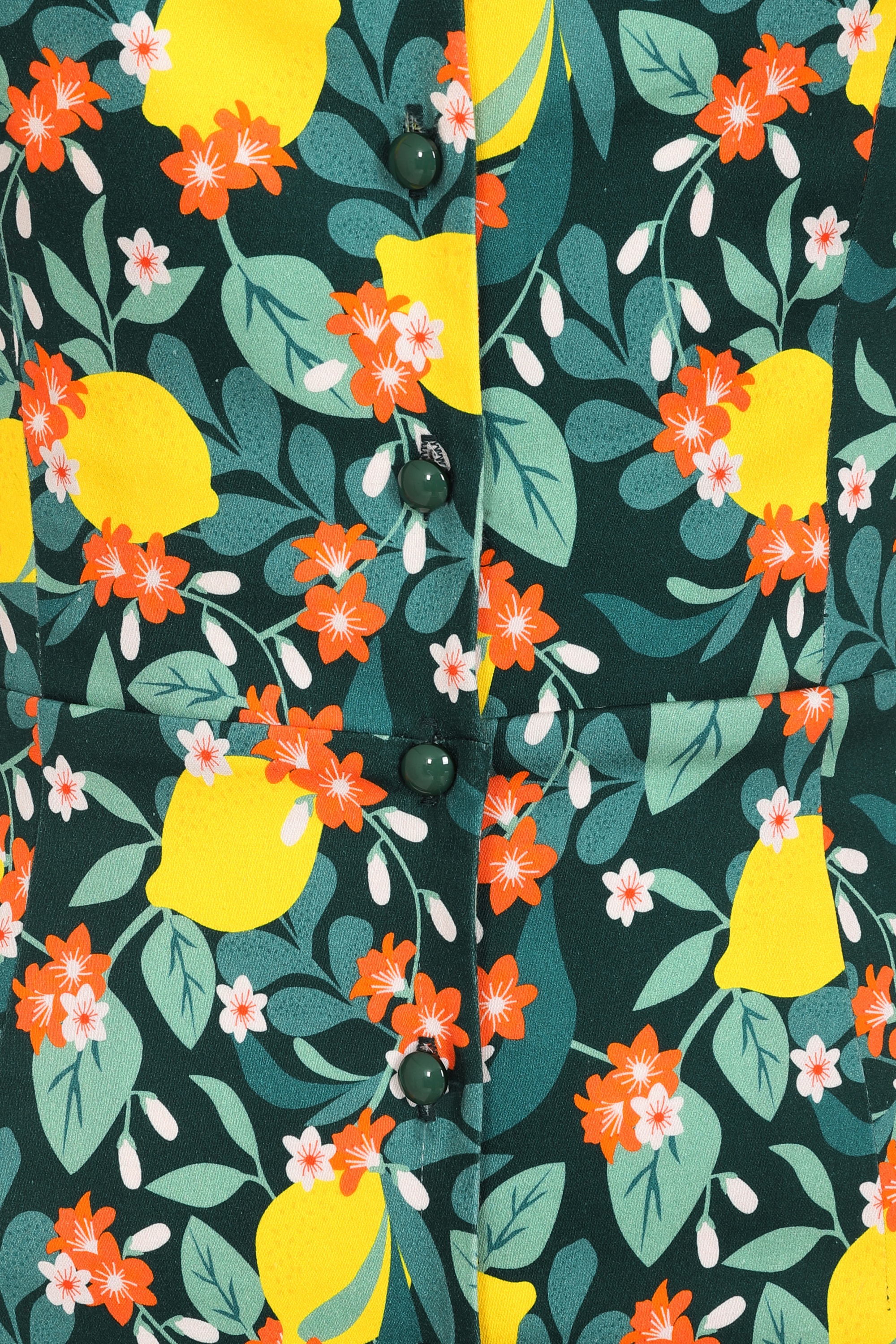 Collectif Clothing - Jenifer Lemon Bloom penciljurk in groenblauw 3